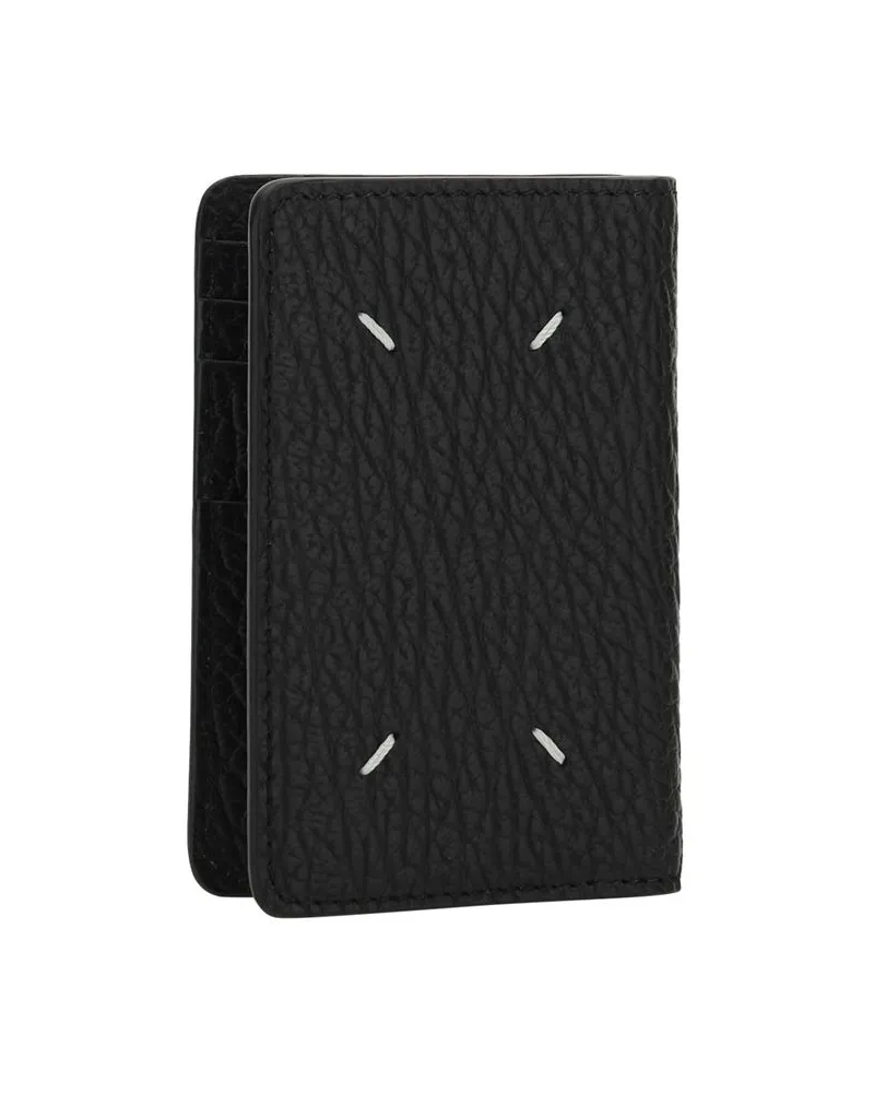 Maison Margiela Men's Black Calf Leather Bos Taurus Wallet Black