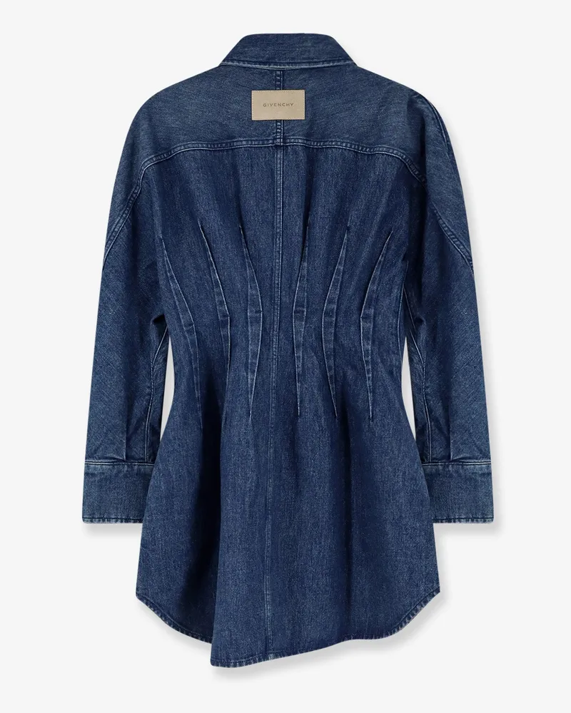 Givenchy Women's Denim Chemisier Dress Blue Cotton Blue