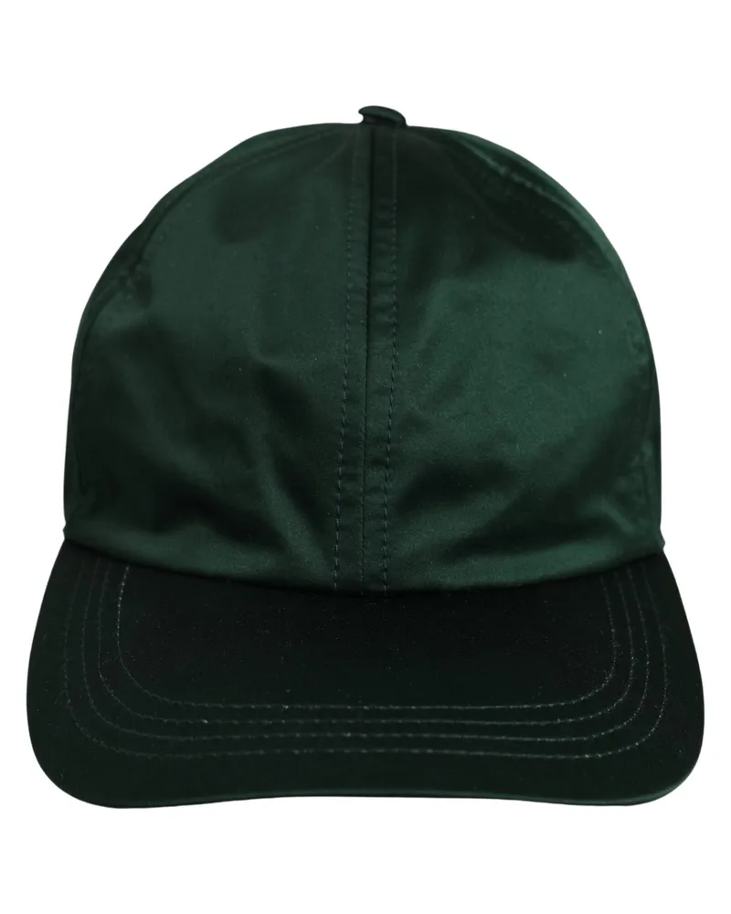 Dolce & Gabbana Men Deep Green Cotton Baseball Cap 6 Panels Hat Elastane Green