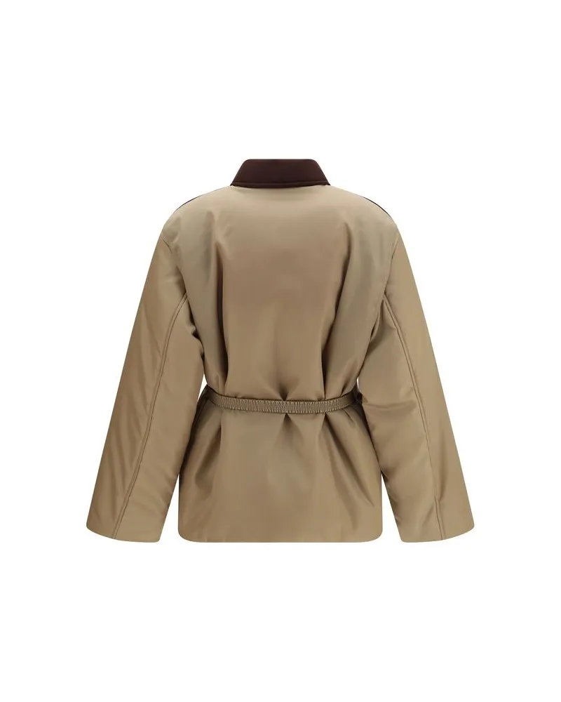 Versace Color-Block Nylon Jacket — Beige Beige