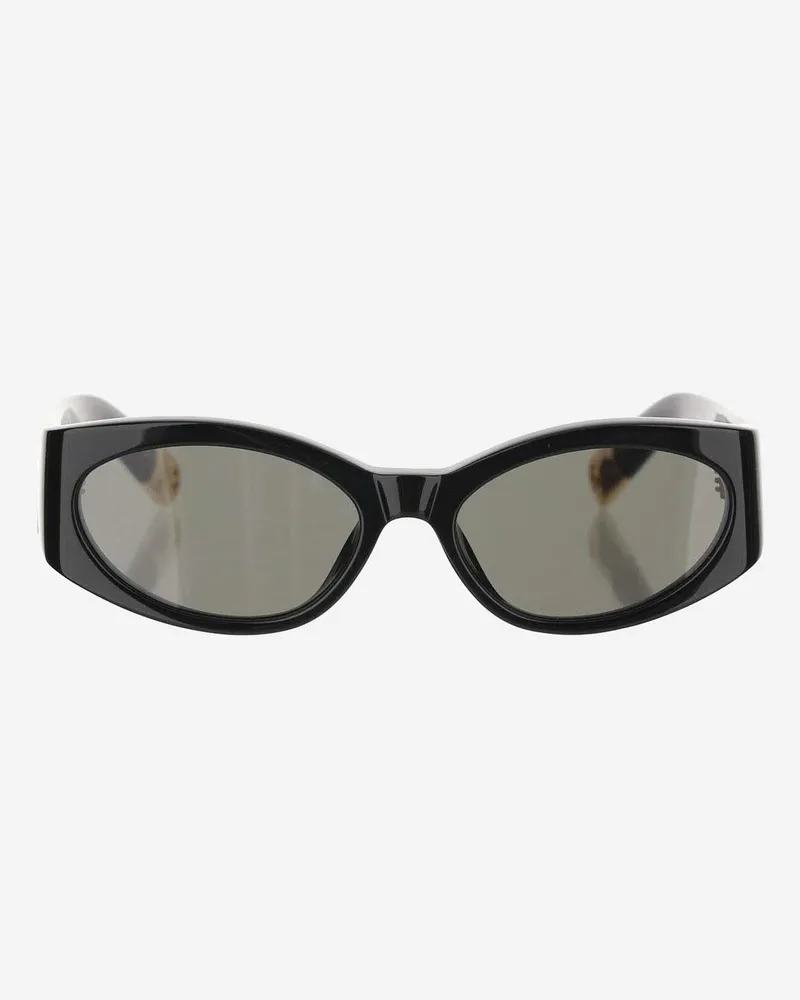 Jacquemus Women's Sunglasses Les Lunettes Ovalo Black Nylon Black