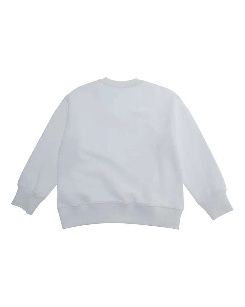 Maison Margiela Boys' Kids Crewneck Sweatshirt White Cotton Hoods & Sweatshirts White
