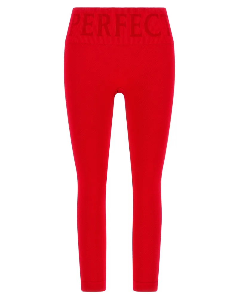 Perfect Moment Cashmere-Blend High-Waist Leggings — Red Red