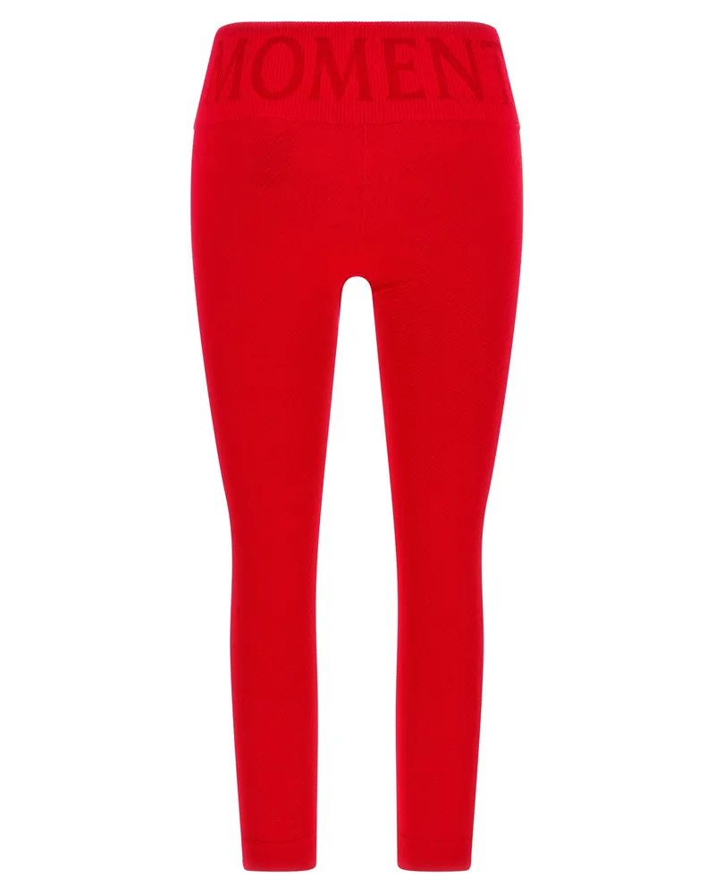Perfect Moment Cashmere-Blend High-Waist Leggings — Red Red