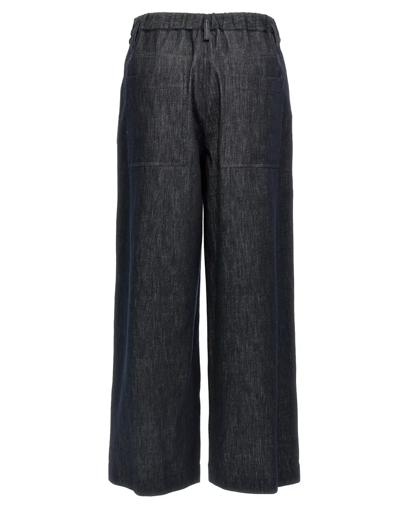 Brunello Cucinelli A-Line Pleated Trousers — dark gray Dark