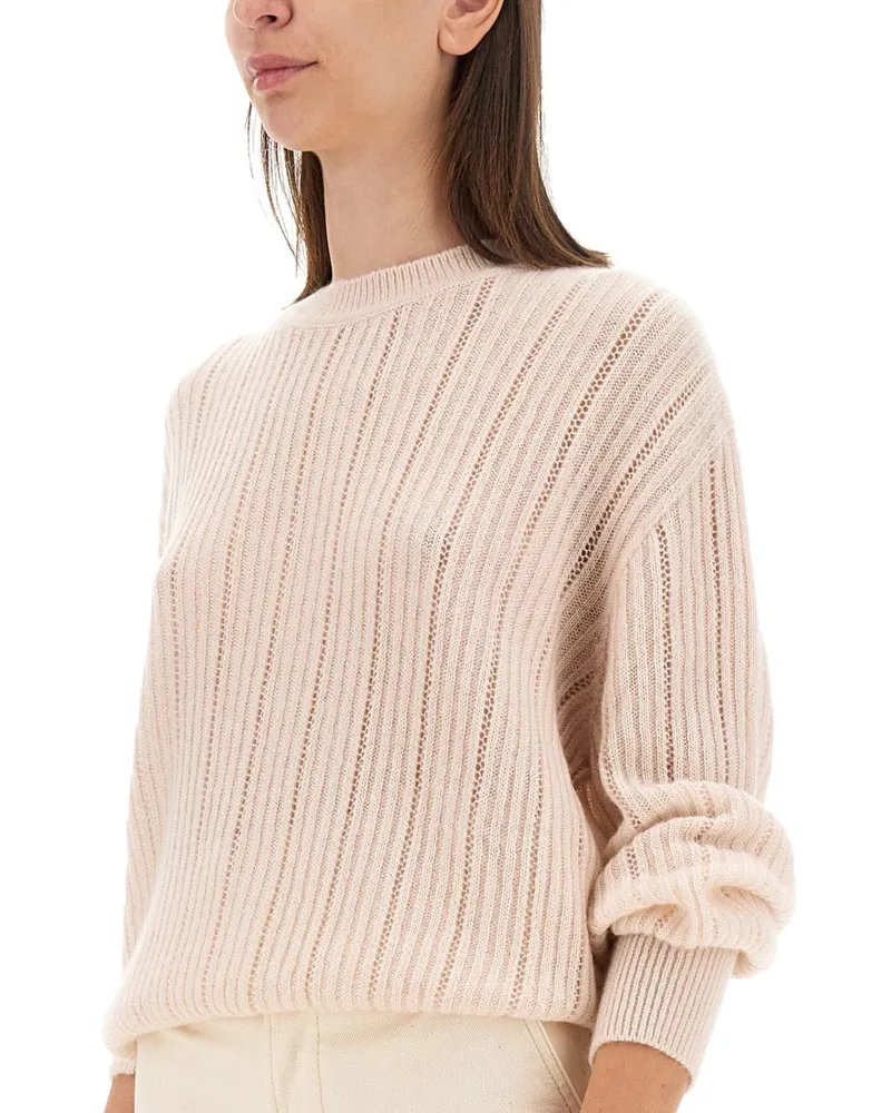 Kiton Cashmere and Silk Blend Sweater — Beige Beige