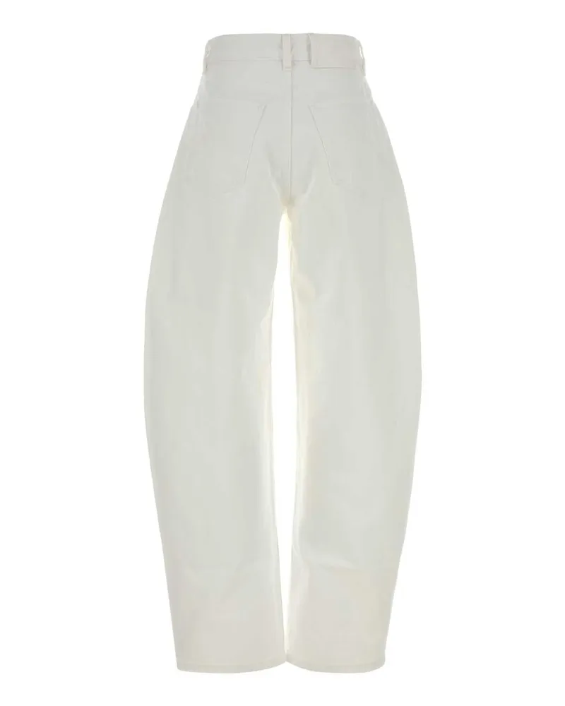 Alaïa Round Jeans — White White