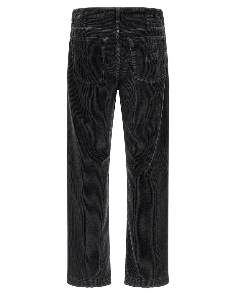 Fendi Velvet Trousers — Gray Gray