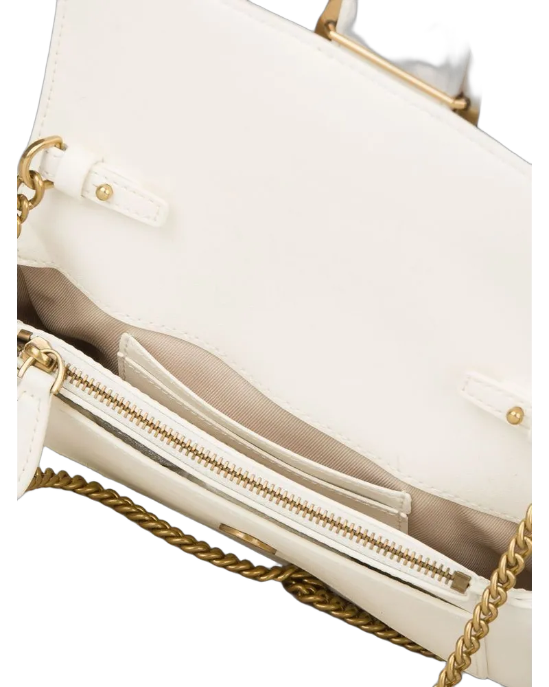 Pinko Women's Crossbody Bag White-Ivory Lamb Leather Crossbody-bags White