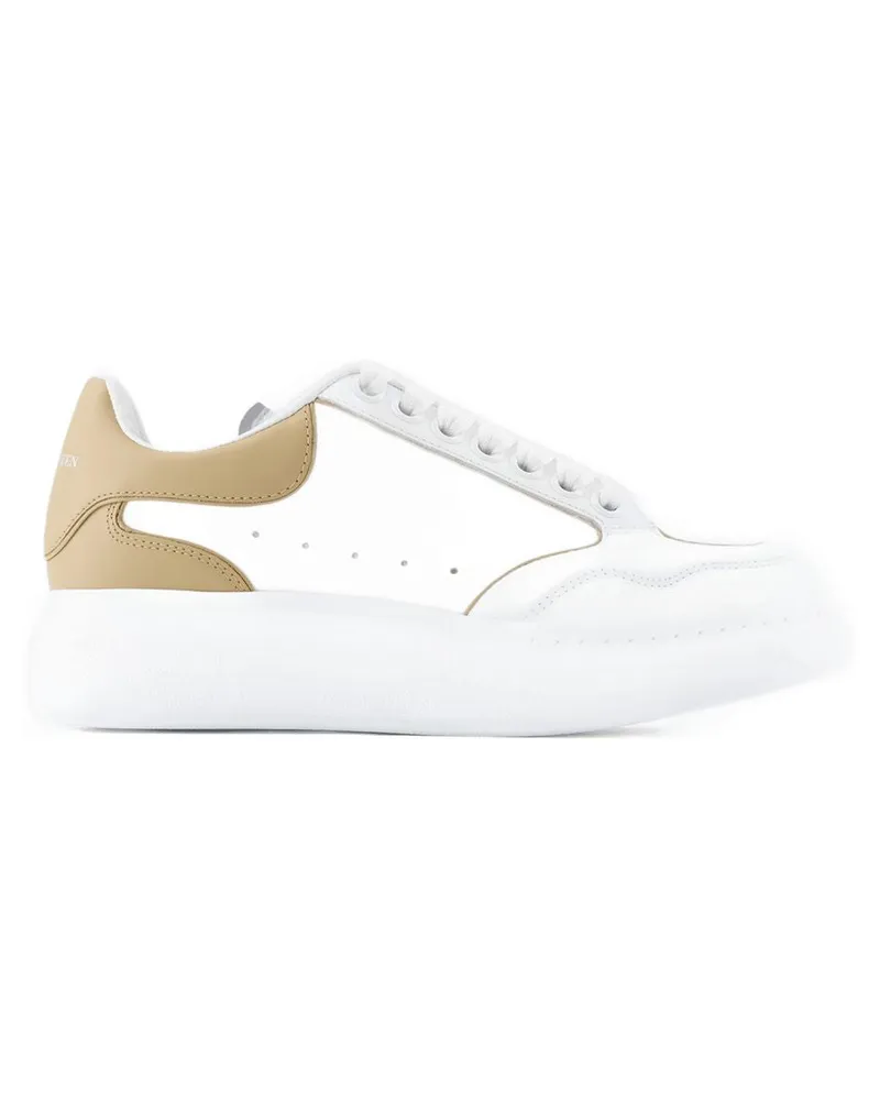 Alexander McQueen Women's Colorblock Leather Oversized Sneaker White Calfskin White