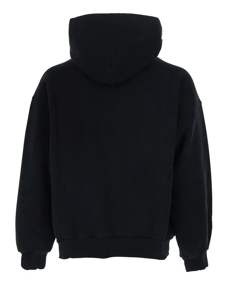 Balenciaga Men's Hoodie Medium Fit Black Cotton Sweatshirts Sweater Black