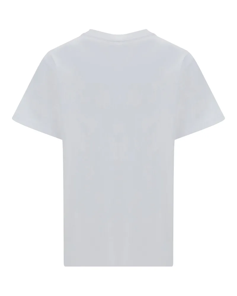 Ganni Women's Cherry Relaxed T-Shirt Bright White Cotton T-Shirts And Polos White