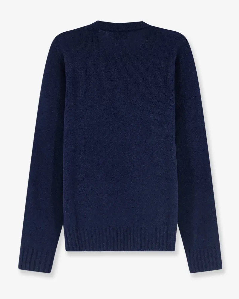 ALYSI Women's Sweater Merino-Cashmere Blue Merino Wool Navy
