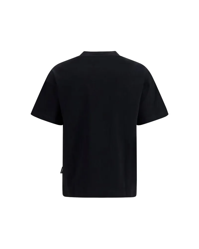Palm Angels Men's Black Cotton T-Shirt Black