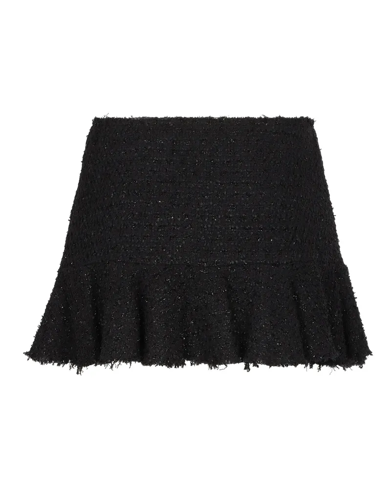 Blumarine Women's Knitted Lurex Skirt Black Viscose Black