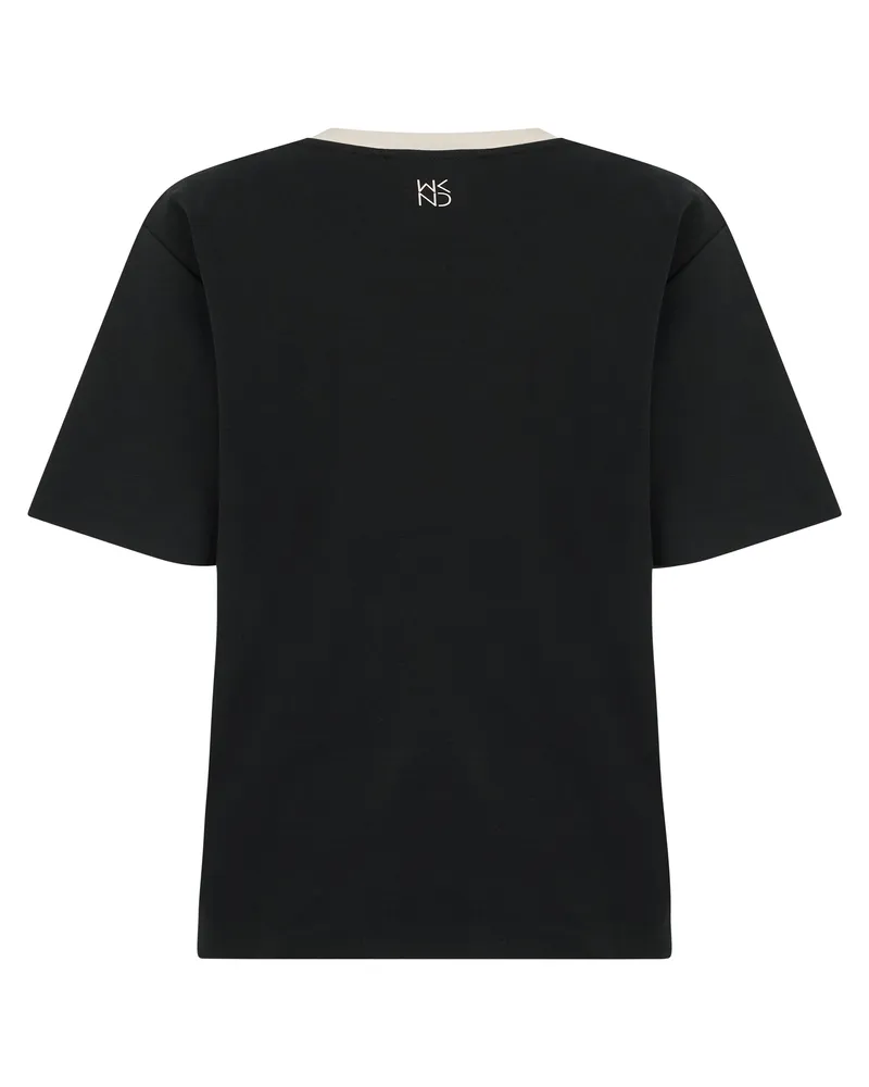 Max Mara Women's T-Shirt Crew Neck Cotton Black T-Shirts & Jerseys Black