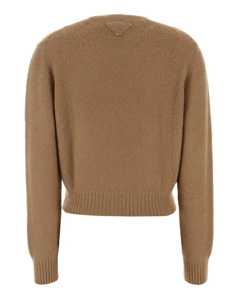 Prada Women's Biscuit Cashmere Sweater Cammello Exterior: Maglieria Beige