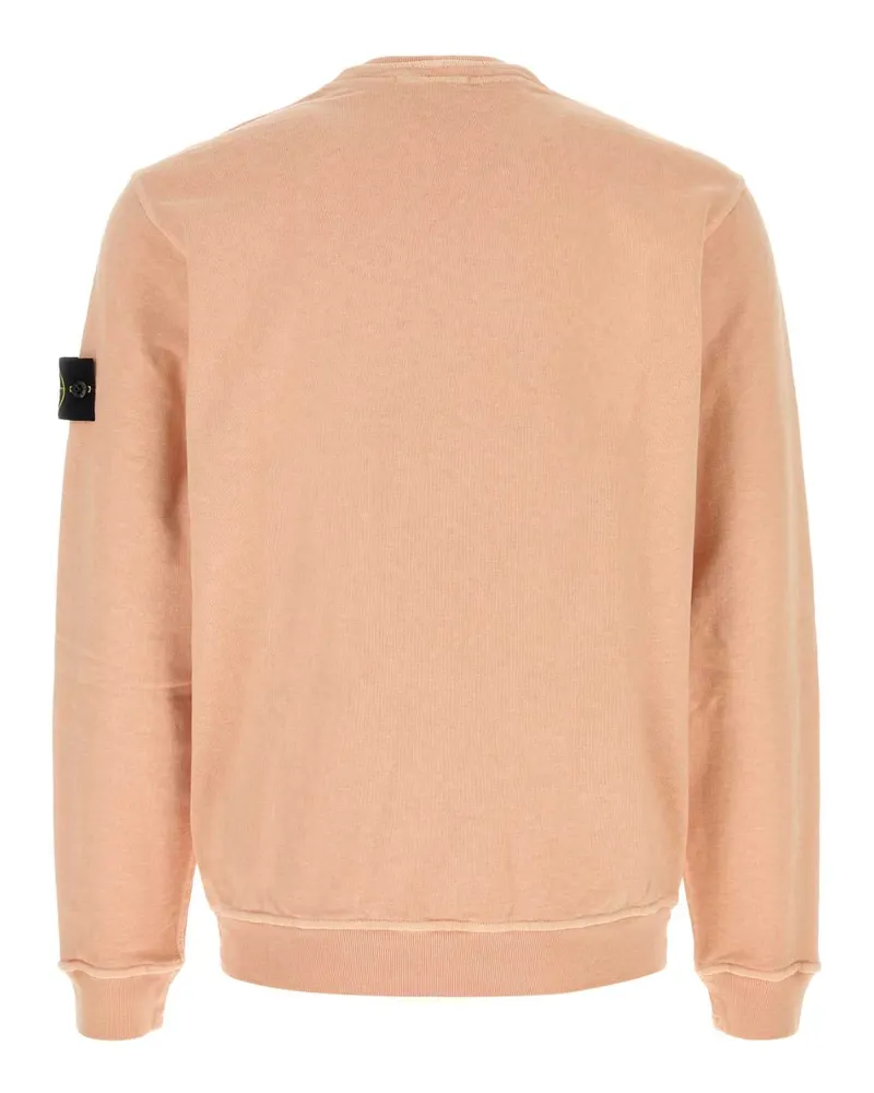 Stone Island Plasterpink Exterior: Cotton Felpe Sweater Pink
