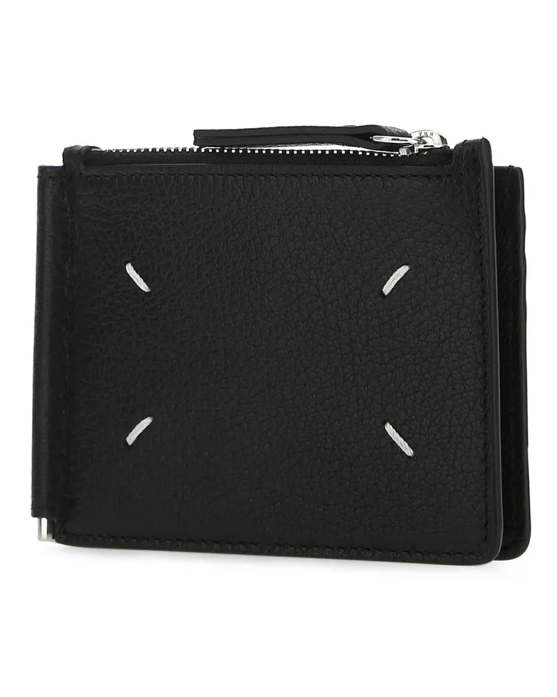 Maison Margiela Women's Black Leather Card Holder T8013 Portafogli Wallet Black