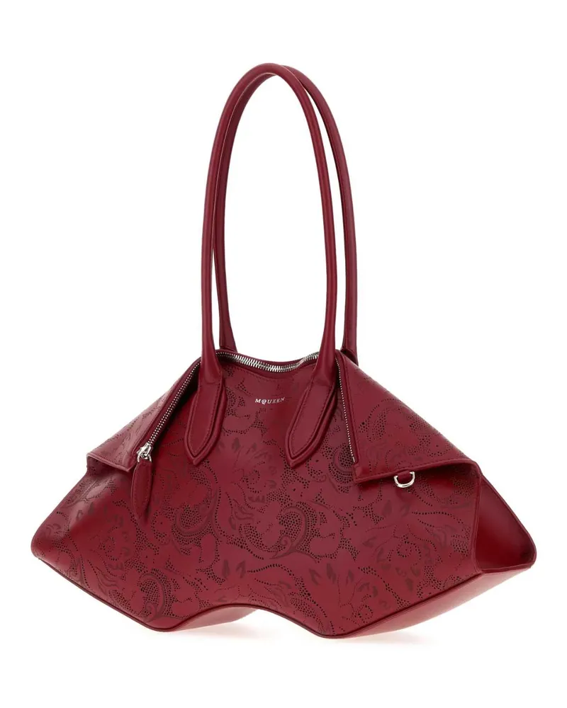 Alexander McQueen Manta Calfskin Leather Shoulder Bag — Red Red