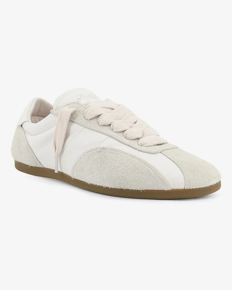 REPRESENT Men's Sneakers White Leather Suede Trainers White
