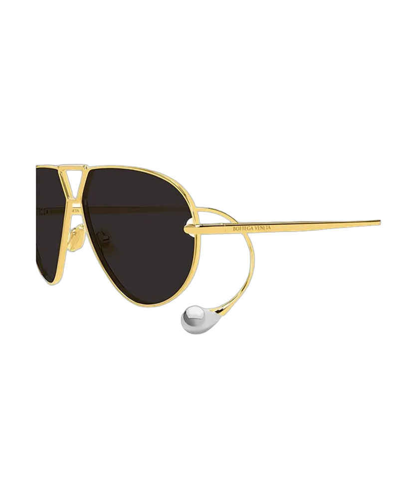 Bottega Veneta Women's Sunglasses Gold Metal Gold