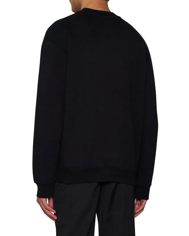 Jacquemus Men Sweatshirt Cotton Grosgrain Black Sweatshirts Sweater Black