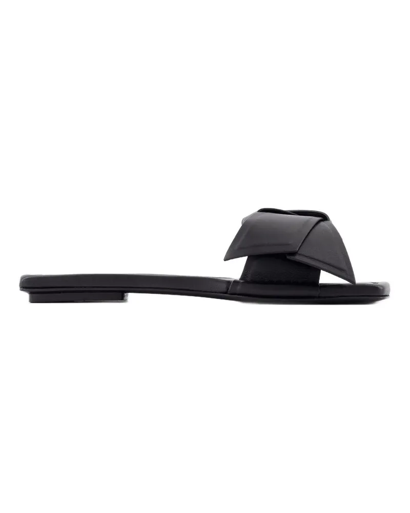 Acne Studios Women's Musubi Sandals -  Leather Black Calfskin Shoes Mules Black