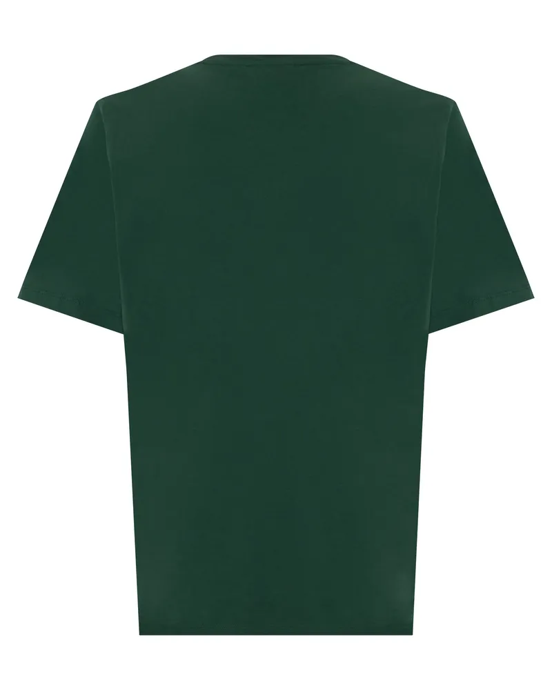 Kitsuné Men's T-Shirt Cotton Green T-Shirts And Polos Green