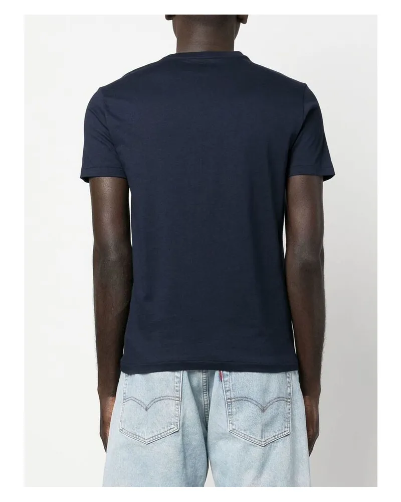 Ralph Lauren Logo-Embroidered Cotton T-Shirt — Navy Navy