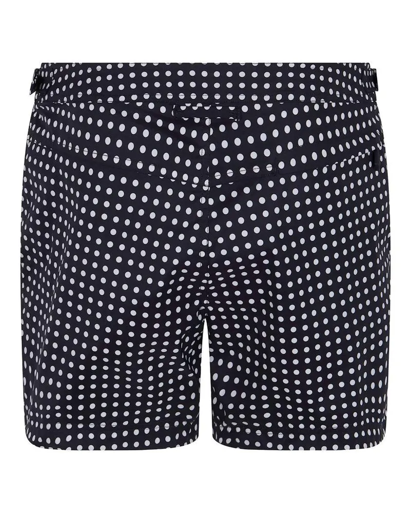 Tom Ford Polka Dot Polyester Swim Shorts — Black Black