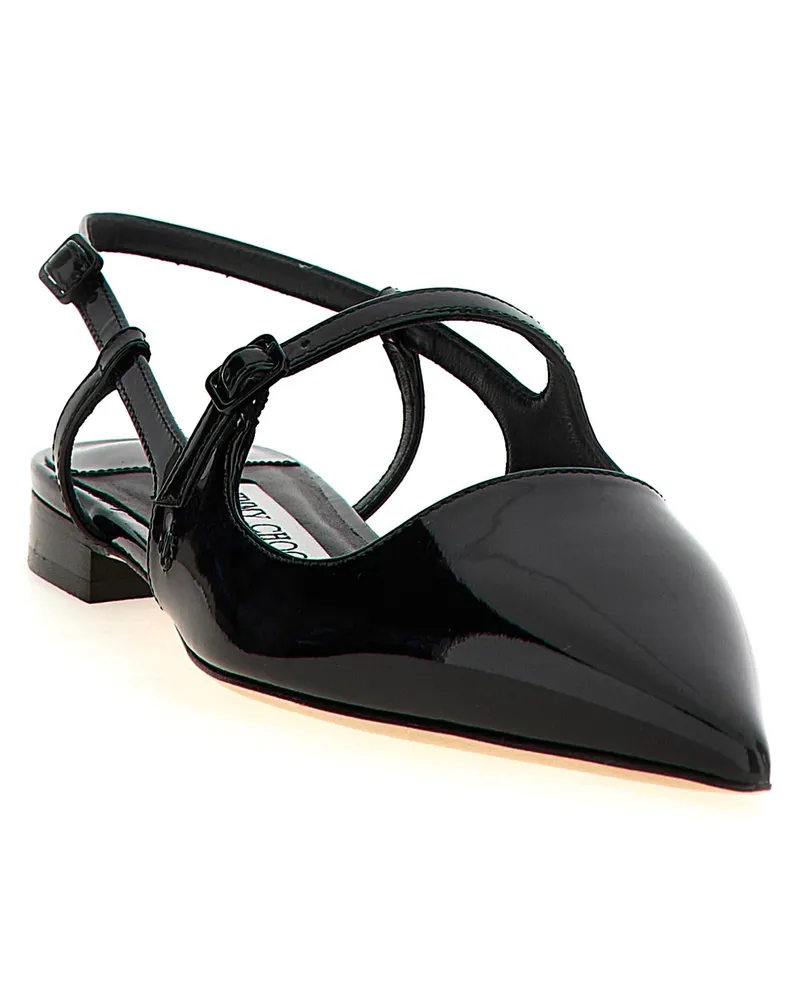 Jimmy Choo Women's Black Calfskin Ballet Flats Black