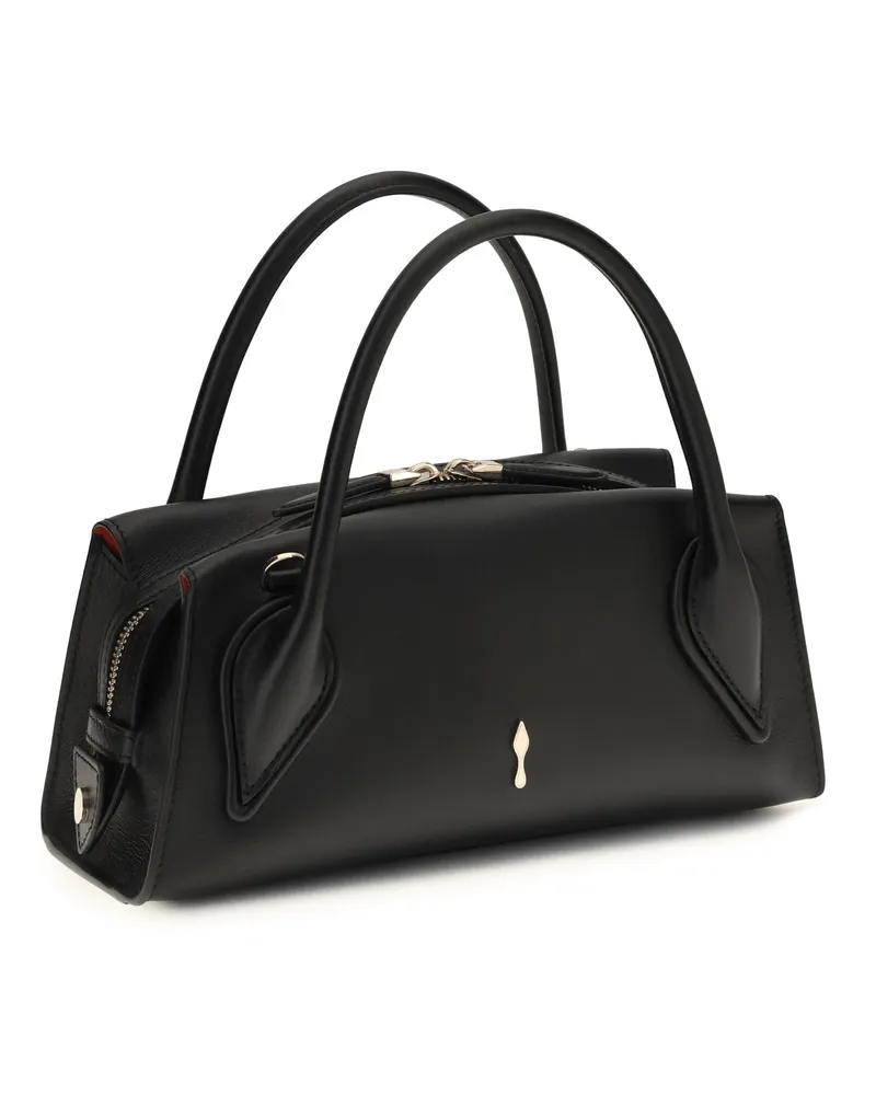 Christian Louboutin Women's Venus Handbag Black Calf Leather Bos Taurus Handbags Hand Bags Black