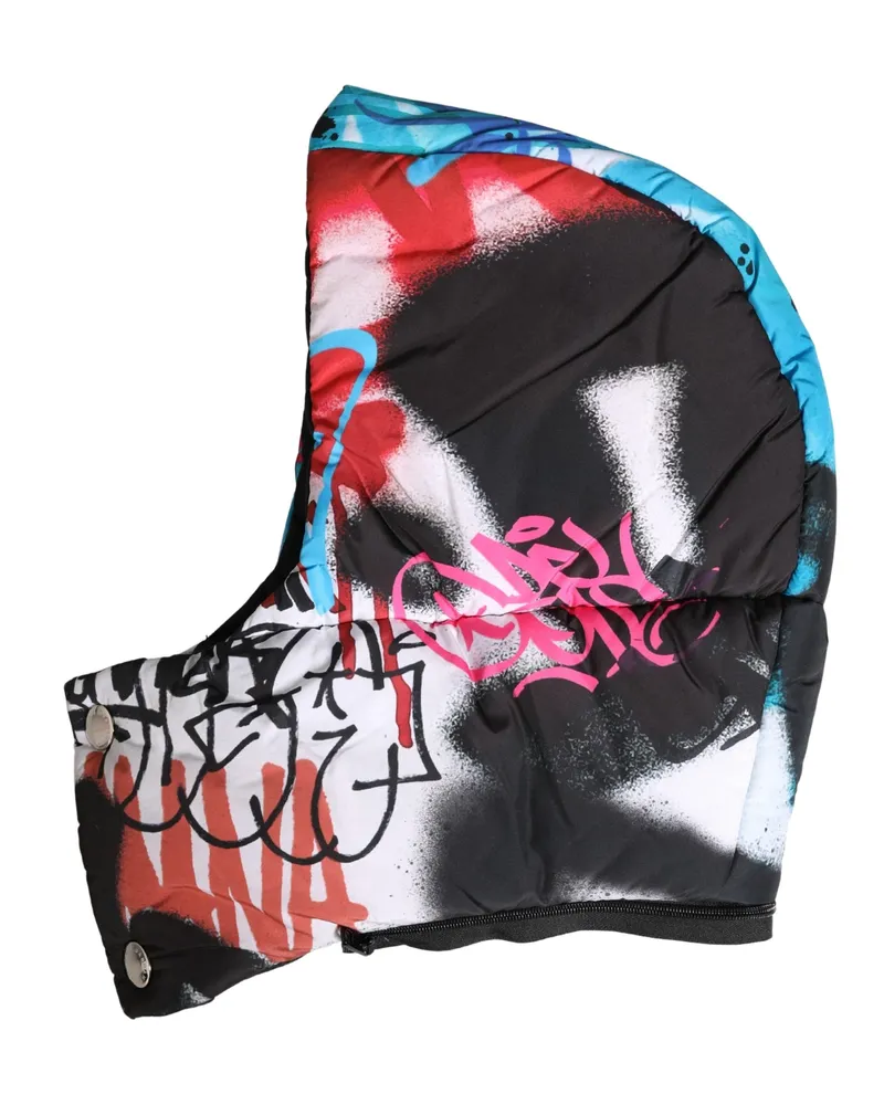 Dolce & Gabbana HAT9895 Graffiti-Print Head Wrap Beanie — Multicolor Multicolor