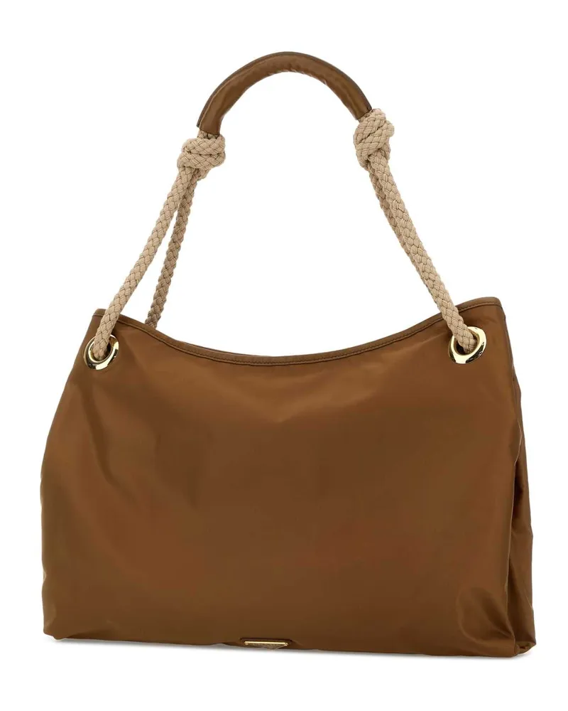 Prada Women's Caramel Fabric Shopping Bag Brandy Borse A Mano Brown