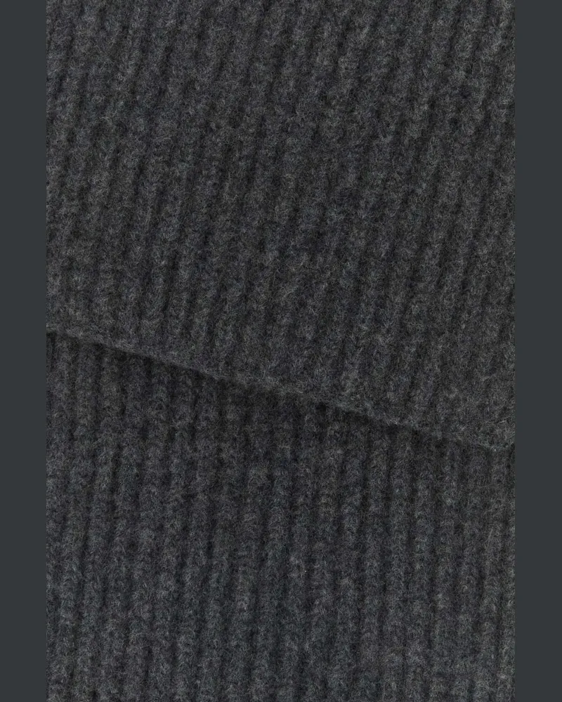 Maison Margiela Men's Grey Wool Scarf Darkgrey Sciarpe E Foulard Gray