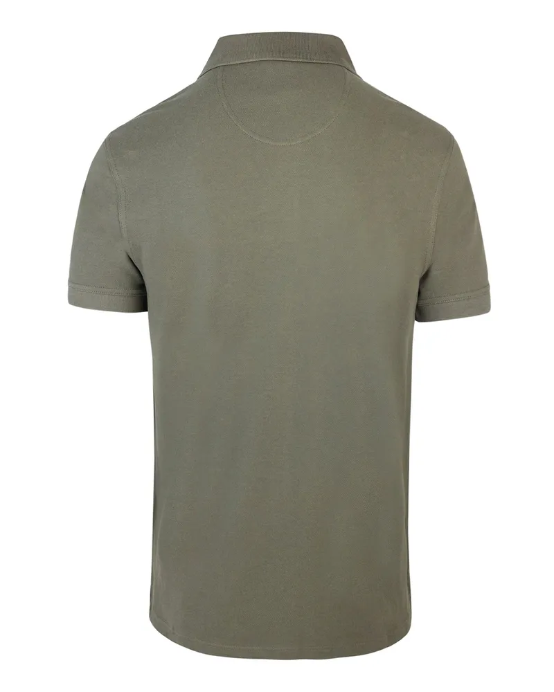 Barbour Men's Piqué Polo Shirt Green Cotton T-shirts And Polos Green