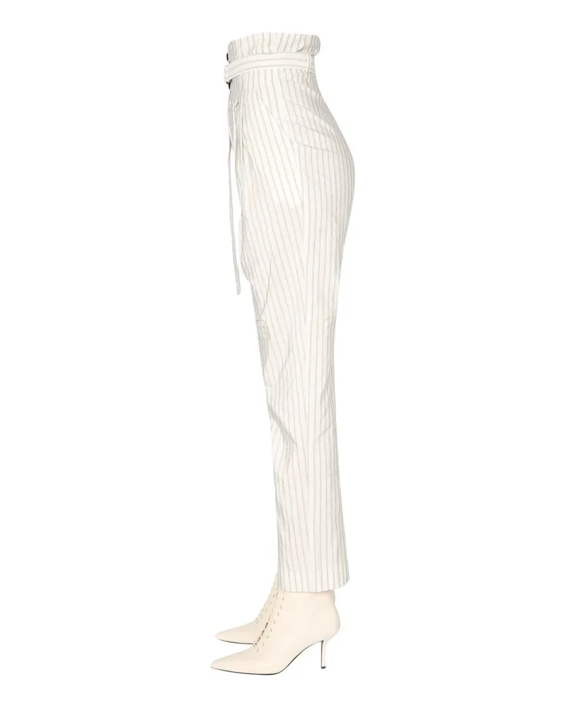 Philosophy Di Lorenzo Serafini High-Waist Taffeta Trousers — White White