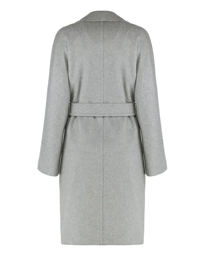 Max Mara Women's Double-Breasted Cashmere Blend Coat Grey Double Breasted & Peacoats Gray