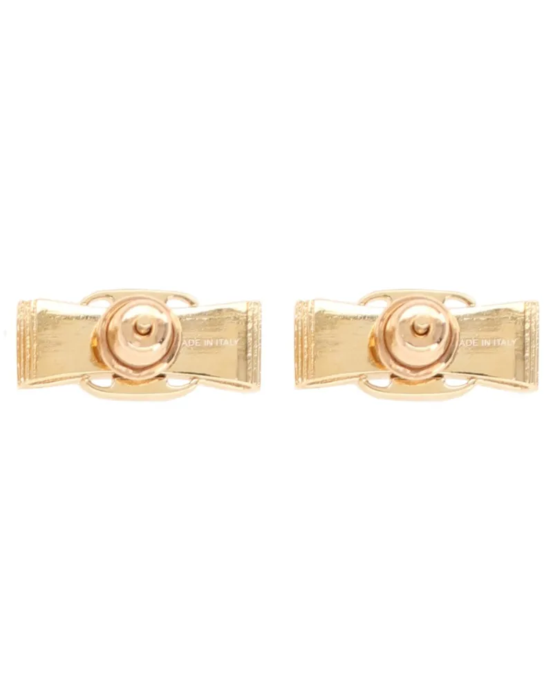 Ferragamo Vara Bow Earrings — Gold Gold
