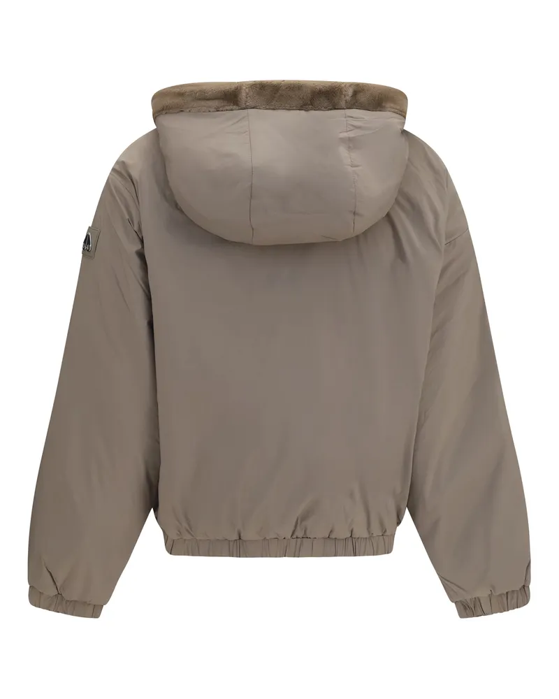 Moose Knuckles Women Eaton Bunny Reversible Hoodie Ashen-Ashen Outer: Faux Fur; Inner: Nylon Sweatshirts Ashen/ashen Sweater Ashen