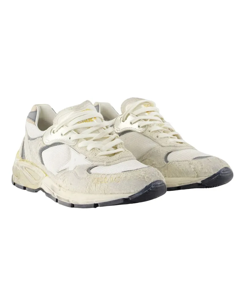 Golden Goose Women's Running Dad Sneakers -  Leather White Calfskin Shoes White
