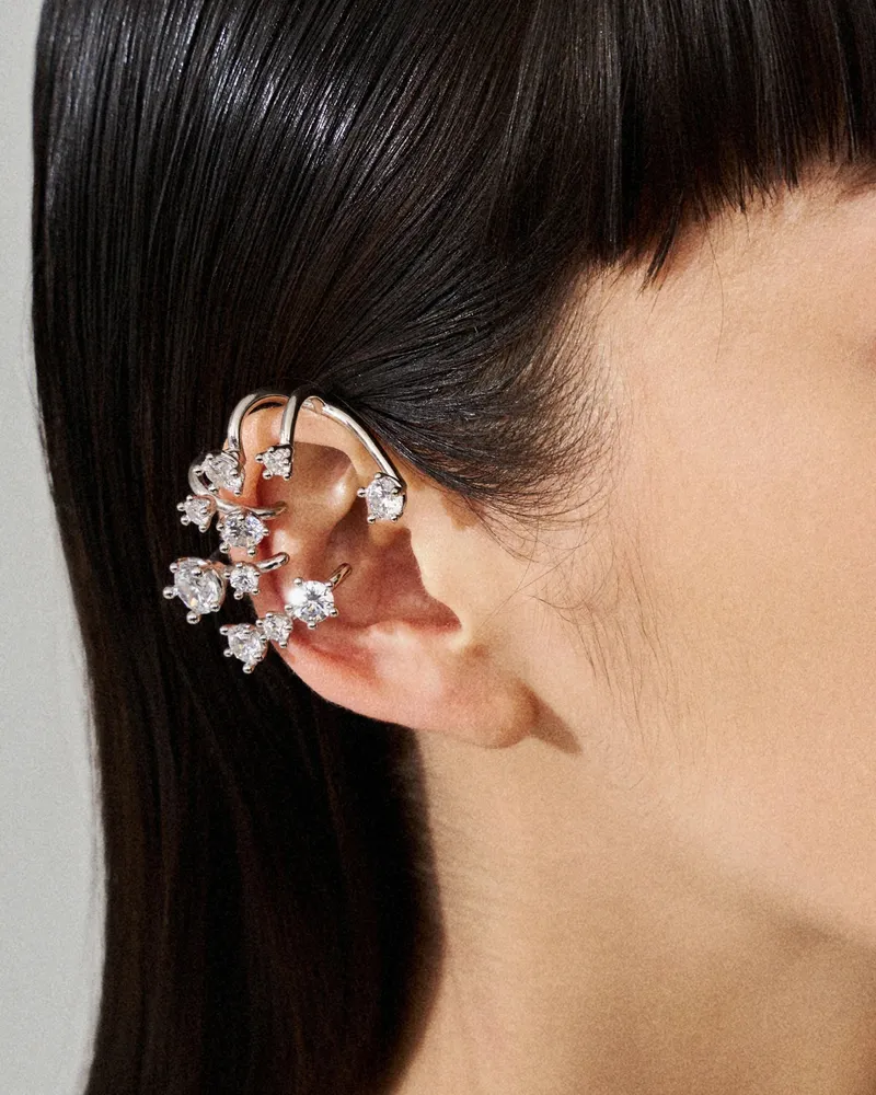 PANCONESI Ear Cuff — Silver Silver