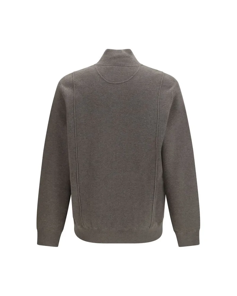 Brunello Cucinelli Double Cashmere Cardigan — Gray Gray
