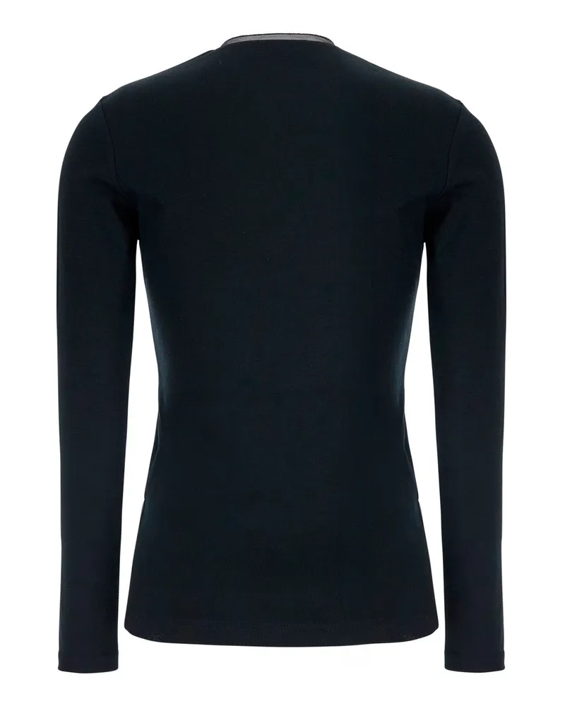 Fabiana Filippi Women's Sweater Crew Neck Black Cotton T-Shirts & Jerseys Black