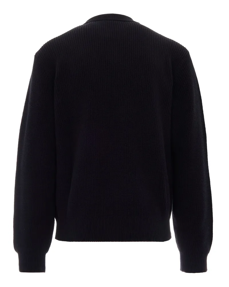 Carhartt WIP Men's Polo Shirt Miles Black Cotton Knit T-shirts And Polos Black