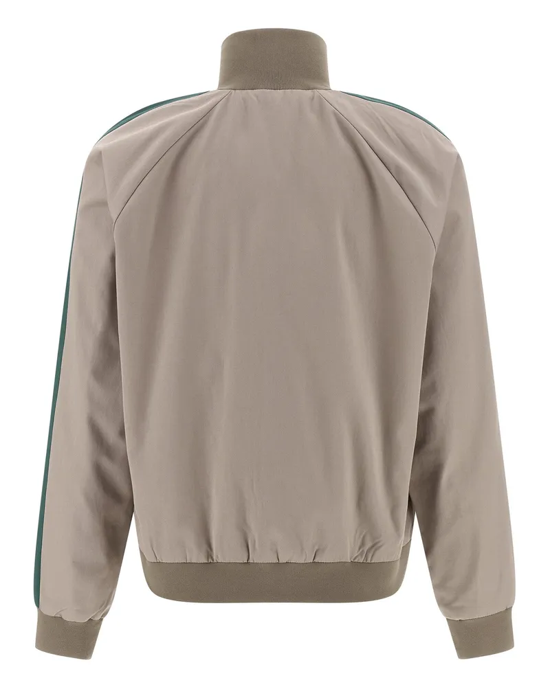 Miu Miu Cotton Twill with Contrast Inserts Bomber Jacket — Beige Beige