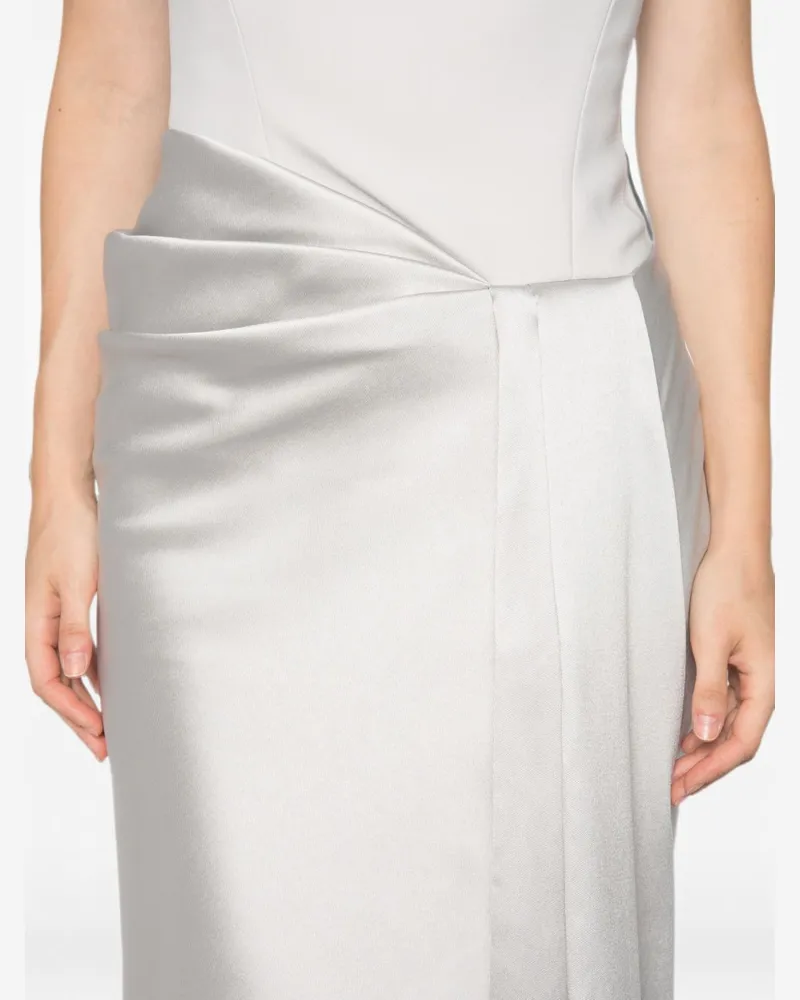 Solace London Seri Dress — Silver Silver