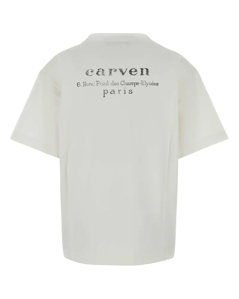 Carven Ecru Exterior: Cotton T-Shirt T-shirts And Polos Beige