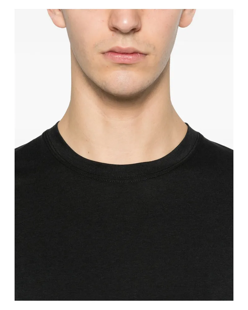 Tom Ford Crew Neck Cotton-Lyocell T-Shirt — Black Black